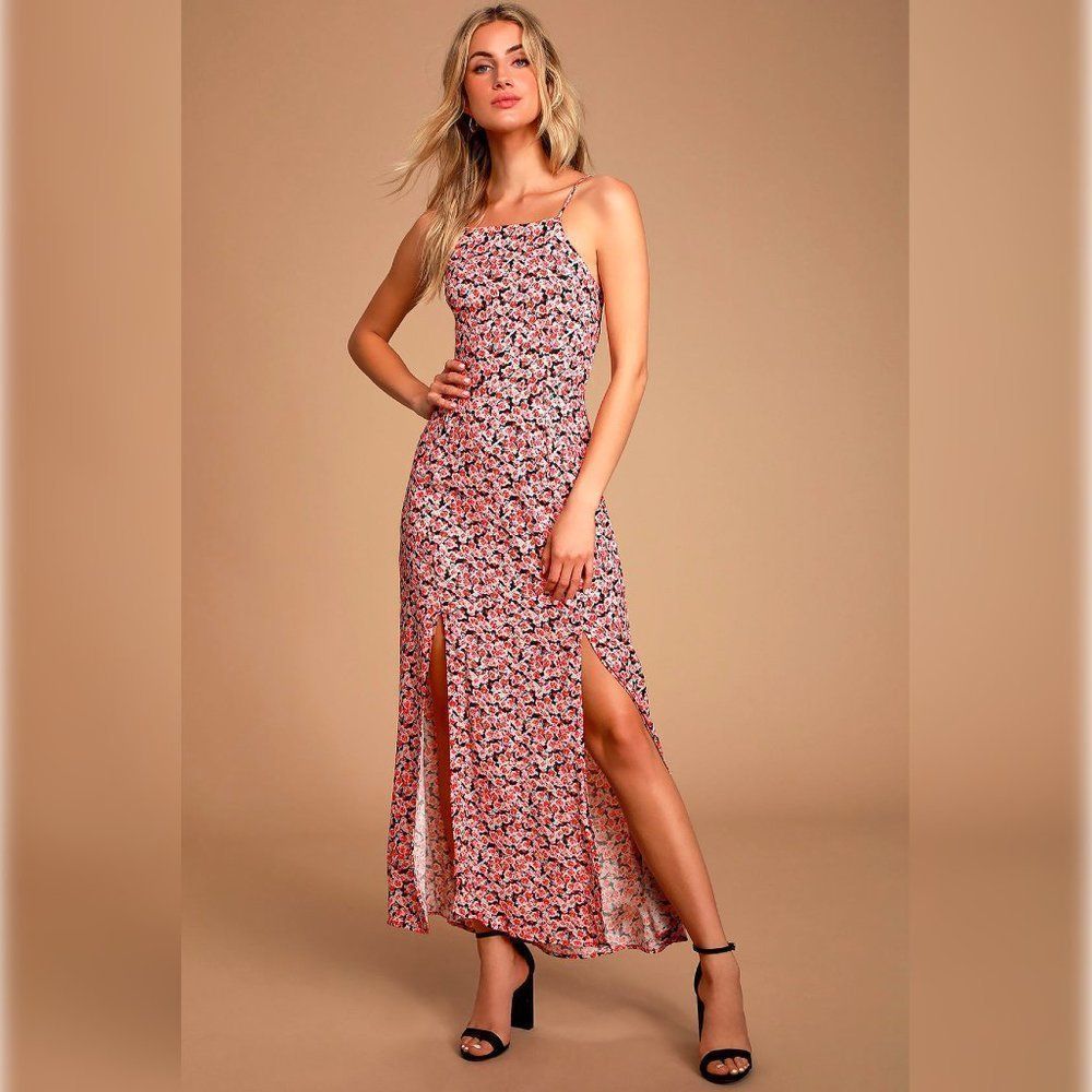 The Fifth Label Fresco Floral Tie-Back Midi Dress